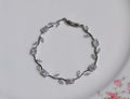 White silver tulip bracelet